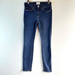 Acne Studios Womens Jeans Size 27 Blue Wash Skinny Straight Casual Mid Rise